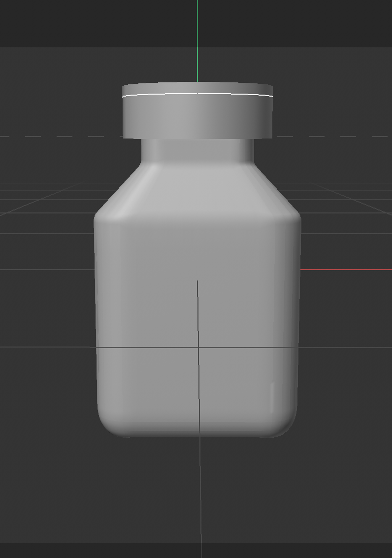 3D model of medicine bottle, front view