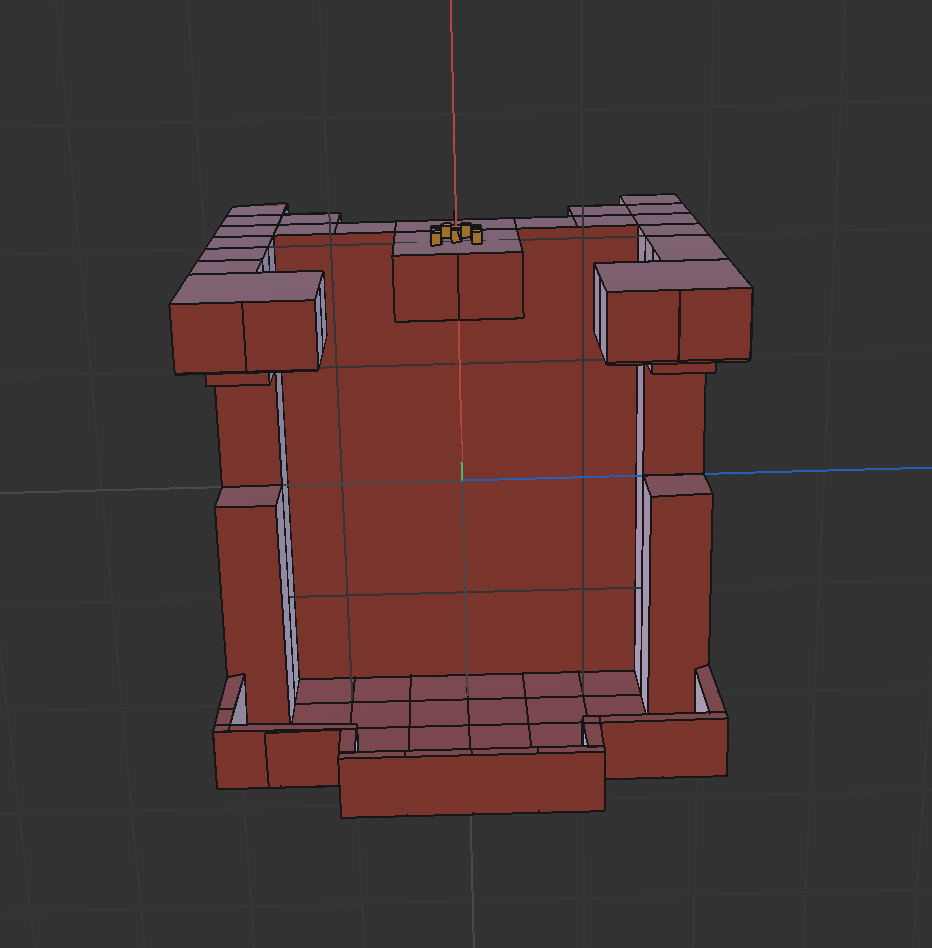 3D model of Minecraft Helmet, bottom view