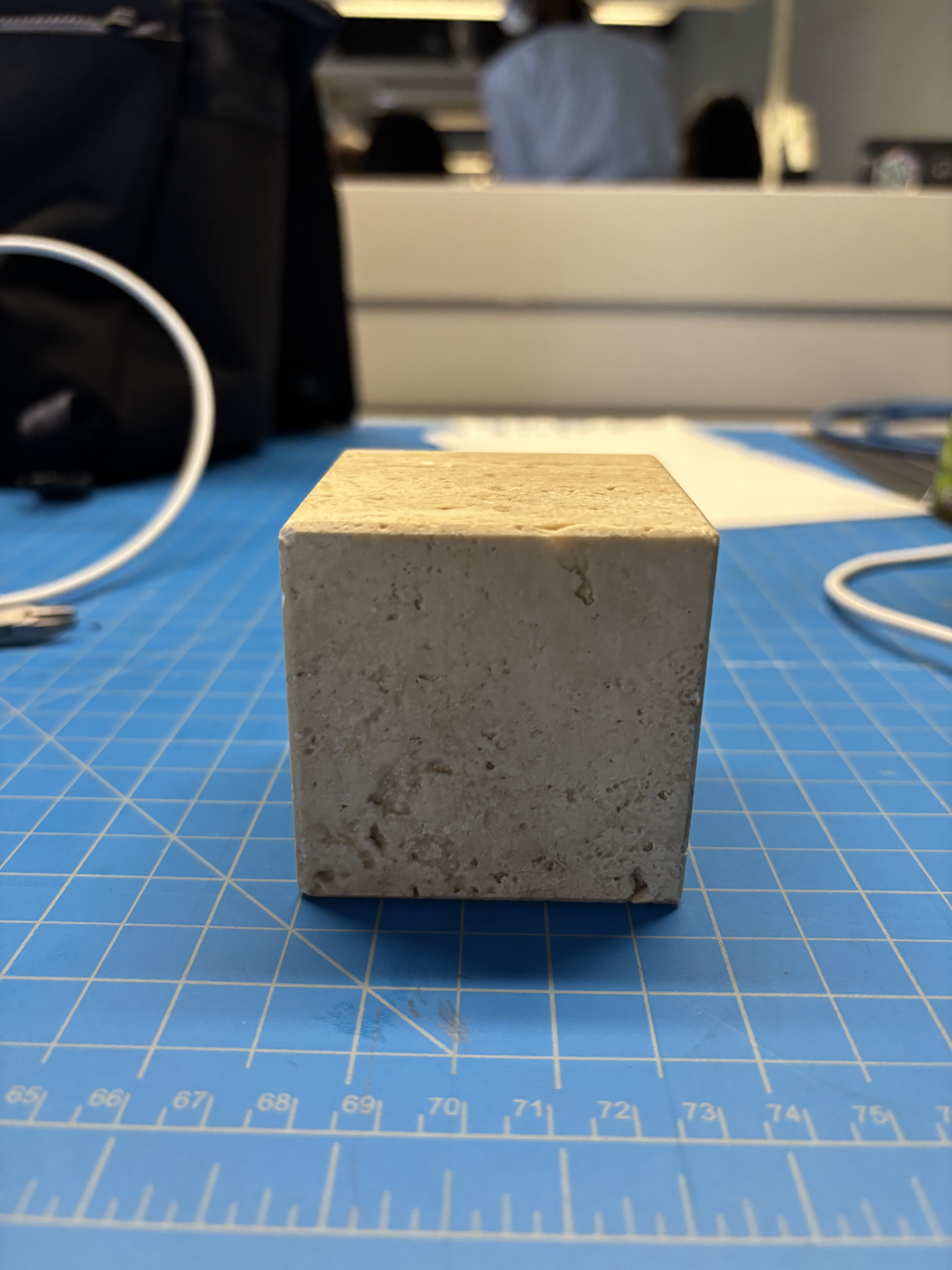 Stone

<br> Colour: Grayish.

<br> Plasticity vs Rigidity: Very rigid and brittle, cannot be reshaped easily.

<br> Surface Texture: Uneven and coarse, with a natural matte finish. <a href='https://www.youtube.com/embed/tgbNymZ7vqY' target='_blank'><p>Project Video Link</p></a>